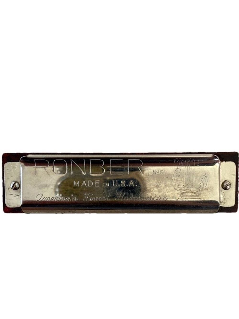 Vintage Ronber Harmonica Made in USA Rontone 10 hole 4”